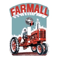 Farmall Tractor Die-Cut Embossed Tin Switch Plate