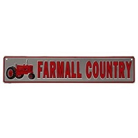 Farmall Country Embossed Tin Street Sign