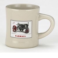 White 8oz Stoneware Farmall Vintage Ad Diner Mug