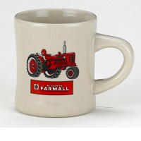 White 8oz Stoneware Farmall Diner Mug