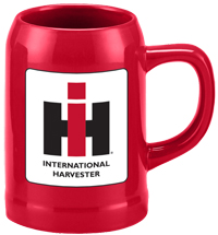Red 20oz Stoneware Mug w/ IH International Harvester Logo
