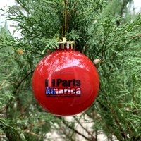 IH Parts America Round Globe Christmas Tree Ornament
