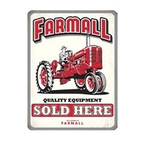 Farmall Sold Here Embossed Tin Magnet