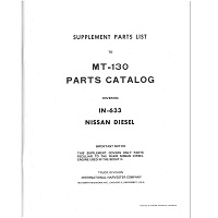 IN-633 Nissan Diesel Engine Parts Catalog for Scout II (SD-33 Non-Turbo)