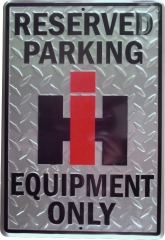 IH Silver Parking Sign