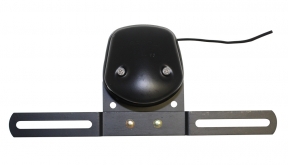 Black Metal License Plate Light with Bracket for 1961-71 Scout 80, 800, 800A, 800B - LED Option!