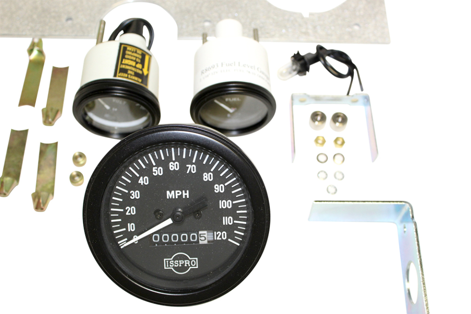 CPT Dash Panel Kit w/ Isspro Gauges for 1966-71 Scout 800, 800A, 800B
