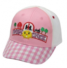 IH Toddler Farm Chick Pink, Plaid & White Cap