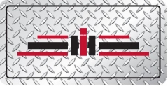 IH Diamond Metal License Plate
