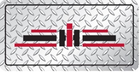 IH Diamond Metal License Plate