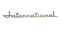 Reproduction International Front Fender Emblem for 1957-60 A & B Series