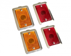 GRC Fab Polished Aluminium Marker Light Kit for Scout II, Pickup & Travelall