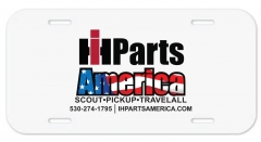 License Plate with IH Parts America Logo