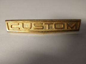 Scout 80, 800 & Travelall Custom Emblem -  Polished Gold Steel