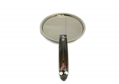 Right Hand Universal Round Chrome Convex Mirror for Scout, Pickup or Travelall