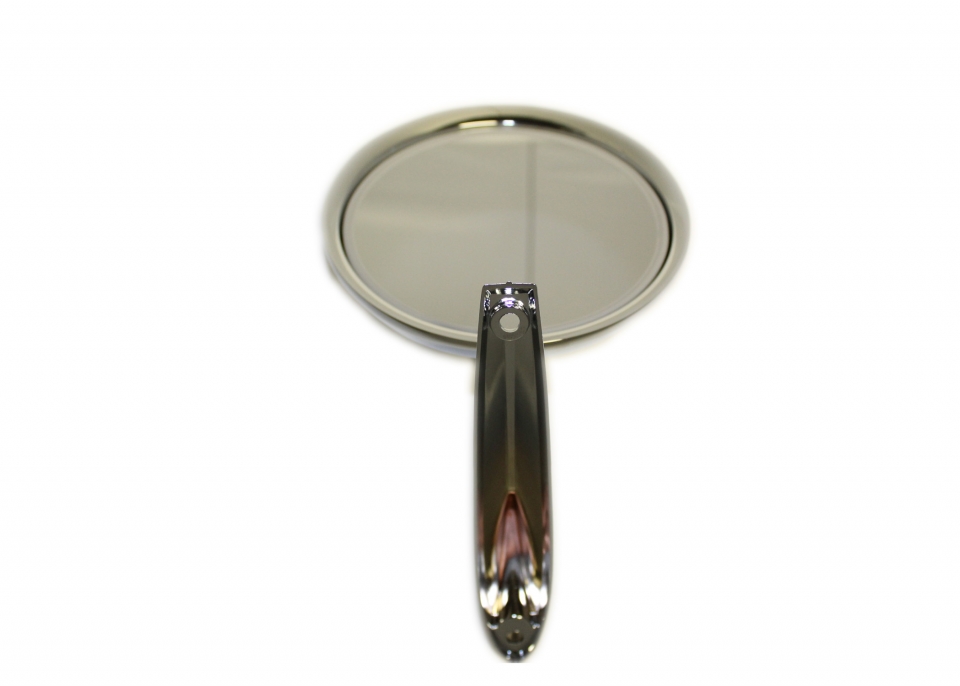 Right Hand Universal Round Chrome Convex Mirror for Scout, Pickup or Travelall