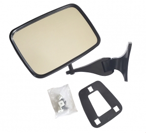 Universal Black Mirror w/ Square Base - For Use on Scout, Pickup or Travelall