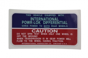 Powr-Lok Differential Decal for 1960's Scout, Pickup & Travelall
