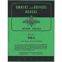 International KB-3 Truck Owners Manual w/ Green Diamond Engine