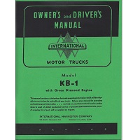 International KB-1 Truck Owner's and Driver's Manual