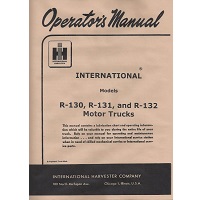 International R-130, R-131 & R-132 Series Truck Operator's Manual