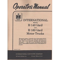 International R-140 4x4 & R-160 4x4 Truck Operator's Manual