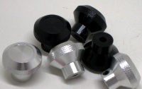Replacement Aluminum Knob - Black or Plain