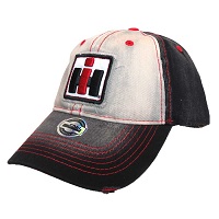 International Harvester Youth Distressed Black, White & Red Logo Cap