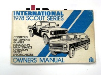 Used Owners Manual for 1978 Scout II, Terra, Traveler & SS2