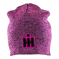 IH Ladies Heathered Black & Pink Knit Beanie