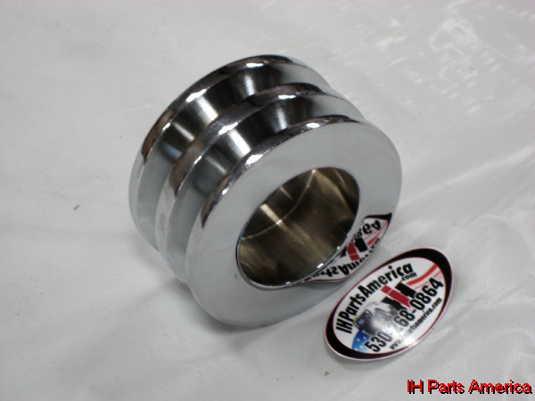 Chrome Double Pulley for Delco Alternator