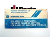 Used Maintenance & Warranty Book for 1974 - All Models
