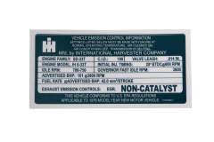 Emission Control Decal for SD33T Engine