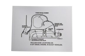 Vacuum Hose Location Chart for SD33T Diesel Engine