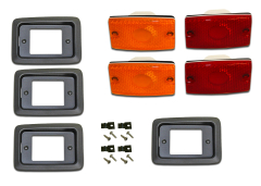 Premium Complete Black Marker Light Set for 1972-80 Scout II, Terra or Traveler & Pickup/Travelall