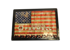 McCormick Farmall America Flag 12" x 16 3/4" Metal Embossed Sign