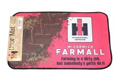 McCormick Farmall 30" x 17 3/4" Door Mat - "Farming is a dirty job but somebodys got to do it"