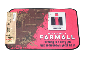 McCormick Farmall 30" x 17 3/4" Door Mat - "Farming is a dirty job but somebodys got to do it"