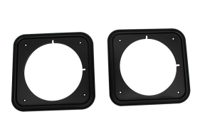 Aftermarket Black Headlight Bezel Pair for 1976-79 Scout II, Terra or Traveler