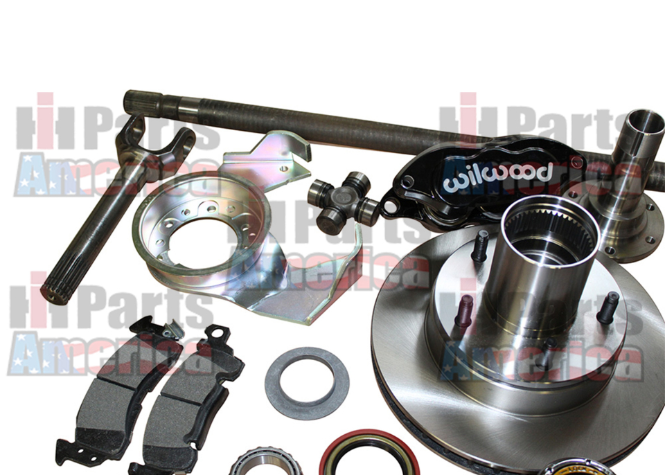 CPT Disc Brake Conversion Kit for 1972-73 D-Series Pickup or Travelall with Open Knuckle Dana 44