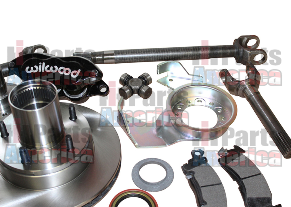 CPT Disc Brake Conversion Kit for 1972-73 D-Series Pickup or Travelall with Open Knuckle Dana 44