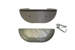 A/B Series Two-Piece Arm Rest w/ Gray Finish