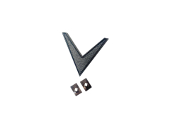 Replacement Satin Black "V" Emblem for 1966-71 Scout 800 A/B