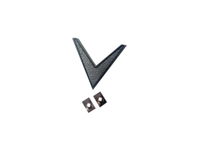 Replacement Satin Black "V" Emblem for 1966-71 Scout 800 A/B (Copy)