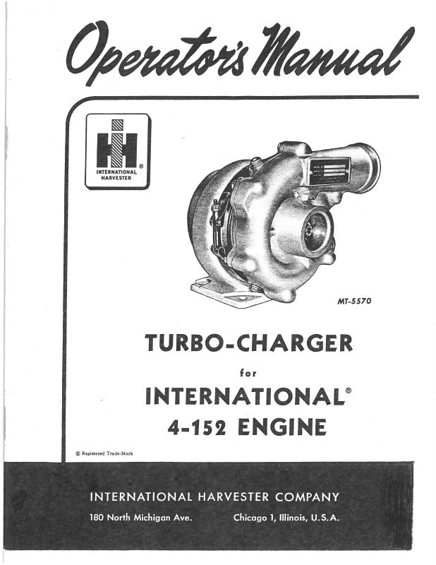 IH Parts America: Operators Manual and Sales Engineering