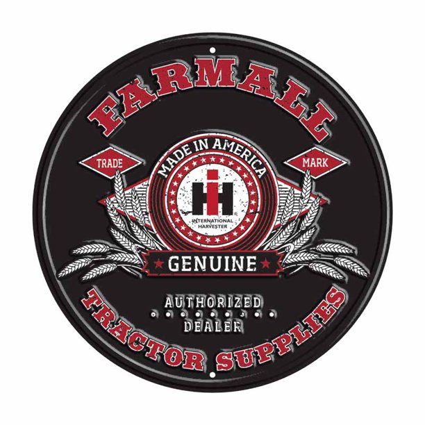 Farmall IH Tractor Supplies - 12" Metal Sign