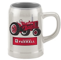 White 20oz Stoneware Mug w/ Farmall Tractor