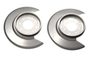 Stainless Steel Disc Brake Dust Cover Set For 1974-80 Scout II, Terra & Traveler