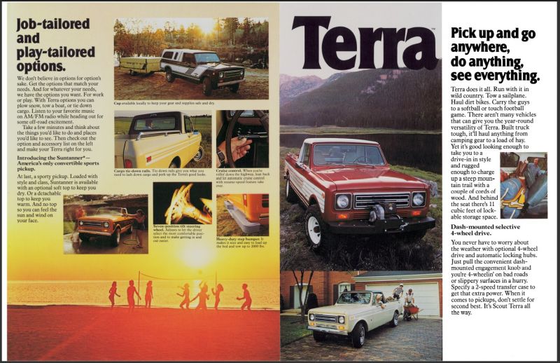 International Scout 4x4 Terra Ute sales brochure specification sheet 