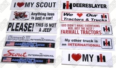 Various IH, Scout, Farmall, Etc Bumper Decals & Stickers